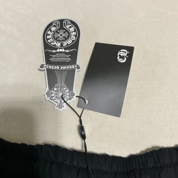 Black Chromeheart Embroider Sweat Shorts - Picture 5 of 6